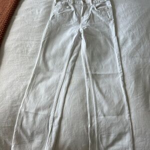 Zara Mini Flare White Jeans